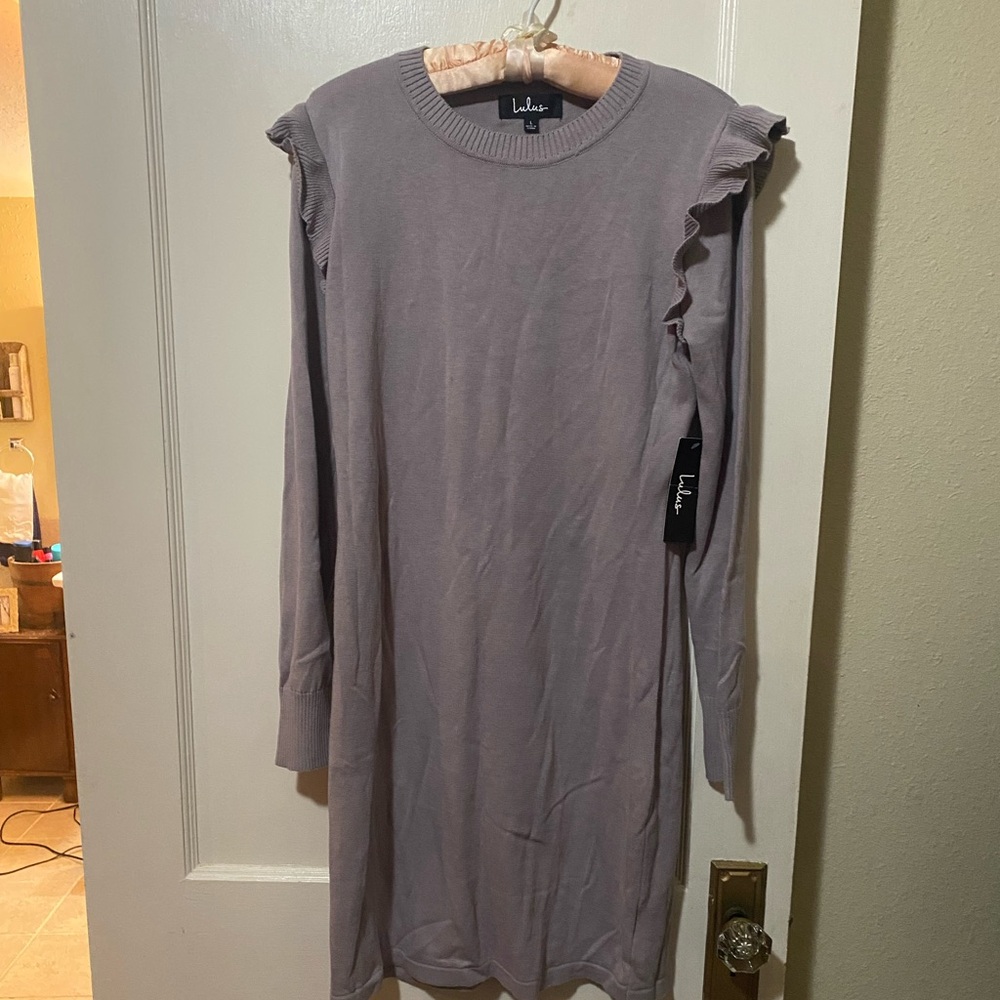 Lulu's Grey Knit Sweater